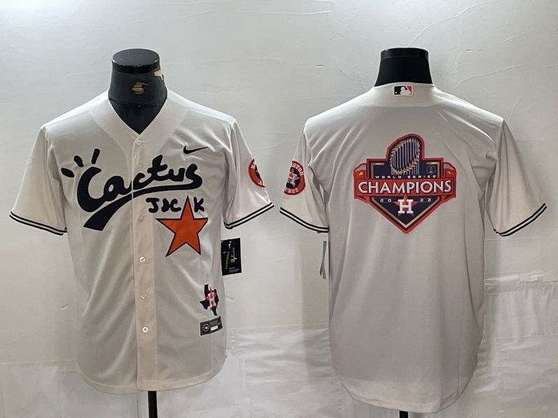 Men Houston Astros blank White Sign Jointly 2024 Nike Game MLB Jersey style 5